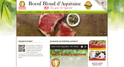 Desktop Screenshot of boeufblond-daquitaine.com